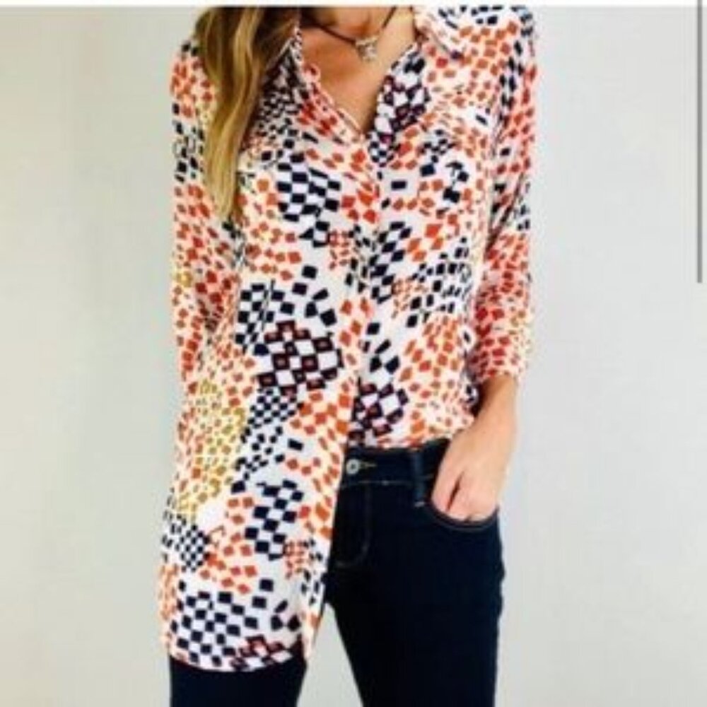 CAbi multi-color grand prix button up style #404